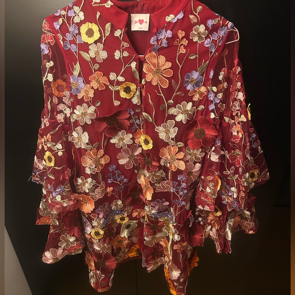 Floral Embroidered Buddy Love Dress M